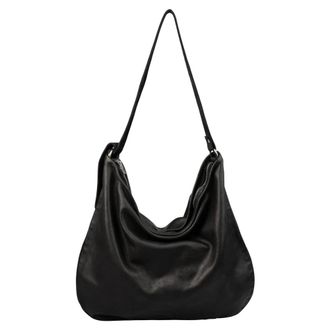 Guidi Tassen, Heren, Zwart, ONE Size, Leer, Grote leren hobo tas