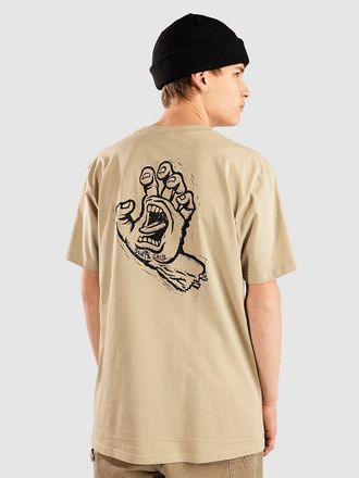 Santa Cruz Stamped Screaming Hand T-Shirt marrone