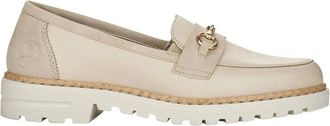 Rieker Casual Loafers met gesloten teen - Dames - Loafers - Beige - 39 EU - Leer - Schoenen