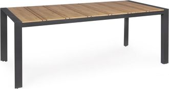 Outdoor Living Mesa de aluminio con tablero Polywood 198x100 Antracita