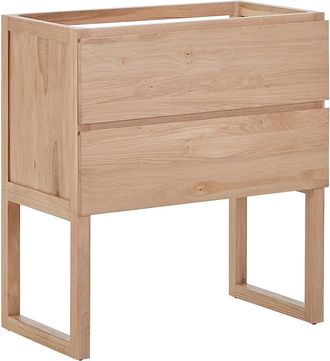 Vente-Unique Mueble bajo lavabo de roble macizo - Natural claro - 80 cm - TARELO