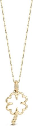 Ember Fine Jewelry 14K Gold Clover Pendant Necklace at Nordstrom Rack
