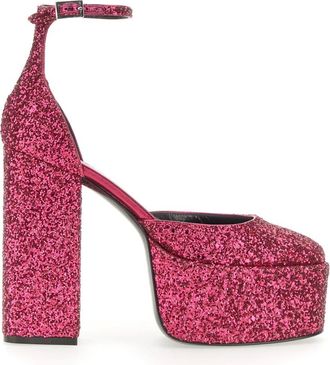 PARIS TEXAS Dalilah Platform Sandal Heel 130 - Dames - Pumps - Roze - 38 1/2 EU - Leer - Schoenen