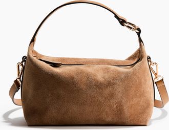 H&M Crossbody-Tasche aus Veloursleder - Yellow