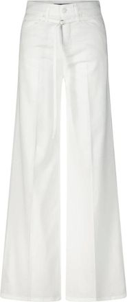 Raffaello Rossi Dames, Broeken, Wit, Maat: XL Linnen