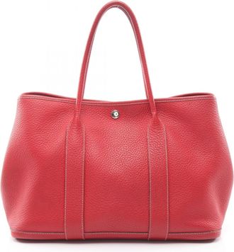 Herm&egrave;s Red Color Negonda Leather Tote Bag (Pre-Owned)
