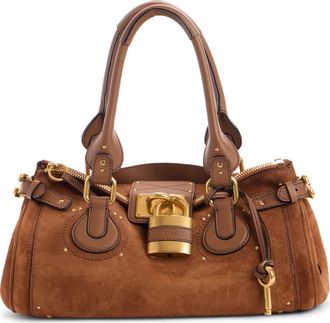 Chlo&eacute; Paddington Suede Satchel in Vintage Brown at Nordstrom