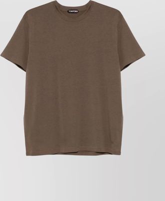 Tom Ford regular fit t-shirt in lyocell and cotton