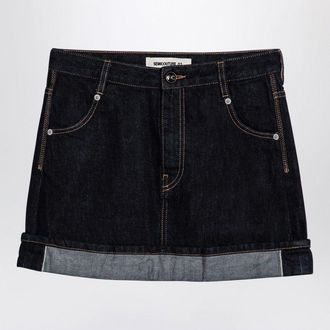 Semicouture Floriane Miniskirt in Donker Denim