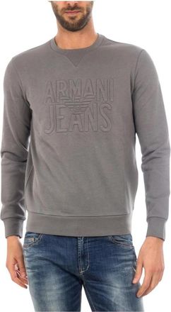 Armani Jeans Capuchontrui - Heren - Sweatshirts - Grijs - S - Katoen - Hoodies & sweatvesten