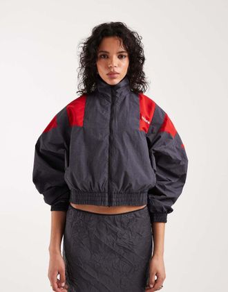 adidas Originals Giacca sportiva nera e rossa-Nero