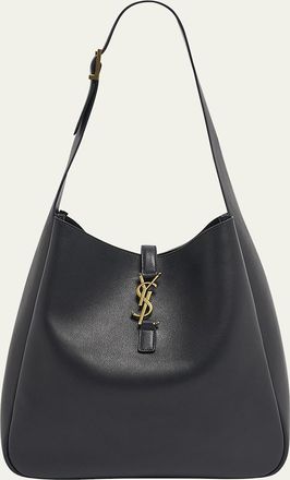 Saint Laurent Le 5 A 7 Large Shoulder Hobo Bag in Smooth Leather