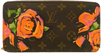 Louis Vuitton Marron Coated Canvas Long Wallet (Bi-Fold) (Pre-Owned)