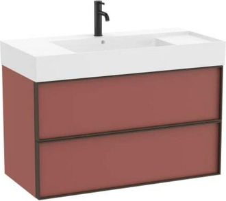 Roca Conjunto Mueble 1000x490 2 Cajones + Lavabo Blanco Inspira Terracota.-roca: Dise&ntilde;o, Innovaci&oacute;n Y Calidad
