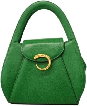 Cartier Pre-owned Handbags, female, Green, Size: ONE SIZE Pre-owned Leather Handbag