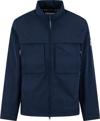Aquascutum Lamina Mock Neck Jacket - Heren - Zomerjassen - Blauw - 2XL - Polyester - Jassen