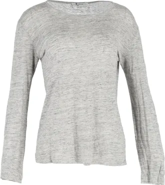 Alexander Wang T-shirt met ronde hals en lange mouwen van Alexander Wang in grijs katoen