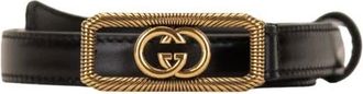 Gucci Logo Buckle Belt - female - Gucci - Belts - Black - 120 CM - Accessories