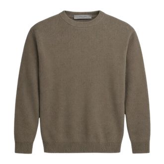 Golden Goose Round-neck Knitwear, male, Brown, Size: XL Davis Basic Sweater