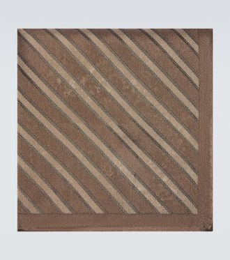 Brunello Cucinelli Striped silk pocket square
