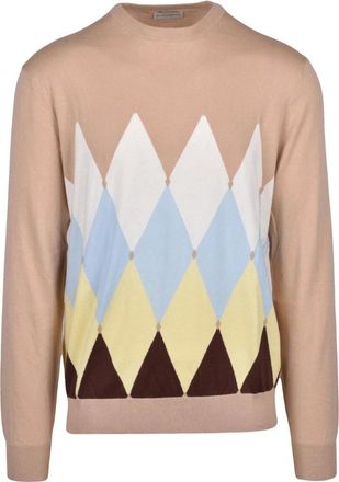 Ballantyne Trui met ronde hals - Heren - Truien - Veelkleurig - Maat: 2XL Katoen