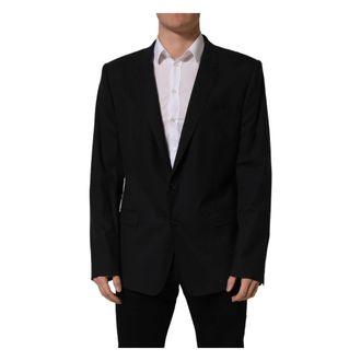 Dolce & Gabbana Wool Single Breasted Blazer Jacket - male - Dolce & Gabbana - Blazers - Black - 3XL - Jackets