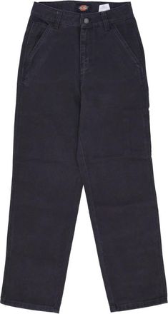 Dickies Stone Washed Wide Jeans - Dames - Loose Fit Jeans - Zwart - W27 - Katoen - Jeans