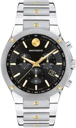 Movado Se Chronograph Quartz Black Dial Mens Watch 0607972
