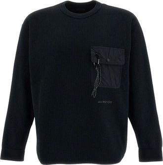 And Wander T-shirt a maniche lunghe Waffle - - Sweatshirts & Hoodies - Uomo - Nero - L