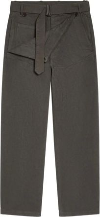 Dries Van Noten Pantaloni dritti in cotone - Marrone