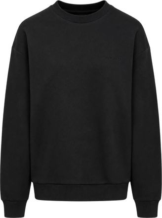 Woolrich Logo Interlock Crewneck - Heren - Sweatshirts - Zwart - L - Katoen - Hoodies & sweatvesten