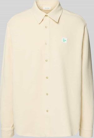 American Vintage American Vintage Regular Fit Freizeithemd mit Label-Patch Modell AFAZ in Beige, Größe M/L