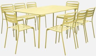 Sweeek Mesa De Jard&iacute;n De Metal Con 8 Sillas