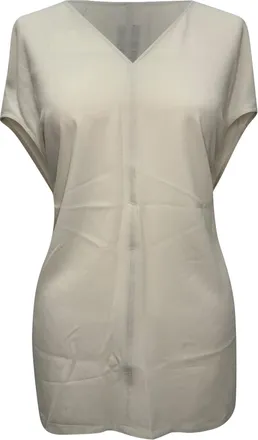 Rick Owens blouse met V-hals in wit acetaat