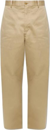 Acne Studios Katoenen Satijnen Broek - Heren - Straight fit broeken - Beige - L - Katoen - Broeken