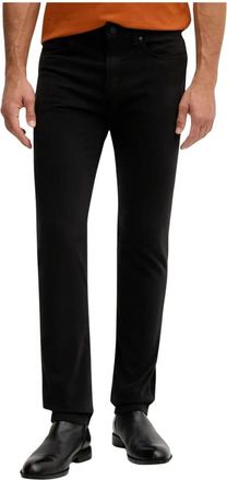 HUGO BOSS Jeans, Heren, Zwart, W40 L34, Katoen, Delaware Slim-fit Broek