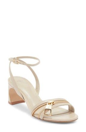 Alexandre Birman Zipper Ankle Strap Sandal in Chalk at Nordstrom Rack, Size 9Us / 39Eu