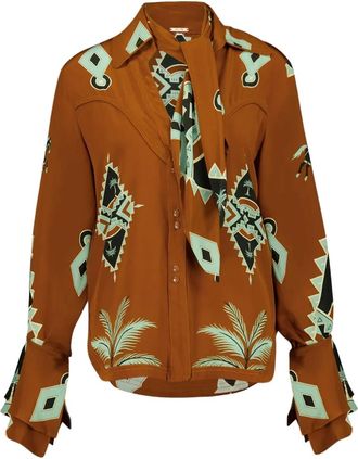 Johanna Ortiz Camicia con scollo a V - Marrone