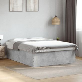 vidaXL Estructura De Cama Madera De Ingenier&iacute;a Gris Hormig&oacute;n 150x200cm Vidaxl