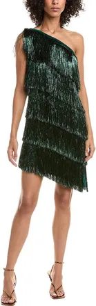 Tadashi Shoji Sonny Metallic Fringe Mini Dress