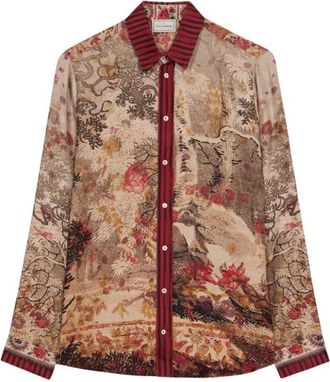 Pierre-Louis Mascia Dames, Blouses & Shirts, Beige, Maat: XS Zijde