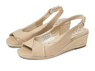 Life Stride Socialite Womens Shoes Tender Taupe Soft Canvas : 9.5 W (C), Textile