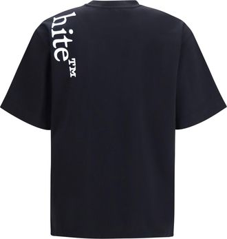 Off-white Mens Vertical Bookish Skate T-Shirt Black Cotton T-Shirts And Polos