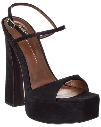 Giuseppe Zanotti Destino 100 Suede Platform Sandal