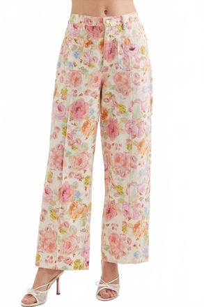Entro Botanical Floral Pants In Multicolor