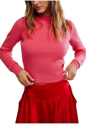 Free People Even After Pullover Womens Sweater Dayglo : XL (Womens 16), Acrylic/Elastane/Polyester