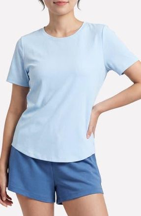Skechers GoWalk Luxe Rib T-Shirt in Rain Blue at Nordstrom Rack, Size X-Small