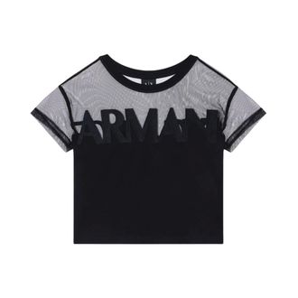 A|X Armani Exchange Regular Fit T-shirt van Katoenen Jersey - Dames - Tops - Zwart - Maat: S Katoen
