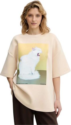 Munthe Mujer, Camisetas, Beige, Talla: S
