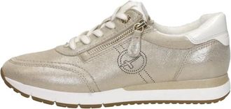 Tamaris Comfort Veterschoenen Laag - Dames - Sneakers - Beige - 41 EU - Leer - Schoenen